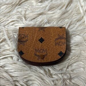 MCM Brown Leather Coin Purse